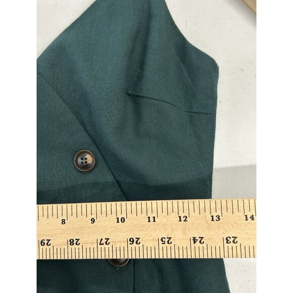 Lush Anthropologie Green Linen Midi Sheath Dress S Bohemian Cottagecore Coastal - Picture 5 of 13